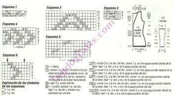 Chaleco con mangas aparte esquema