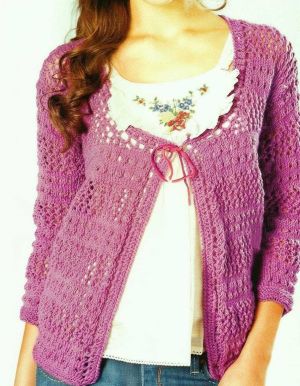 Chaqueta de punto de malla