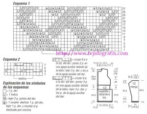 Chaqueta en caqui con mangas 3/4 esquema