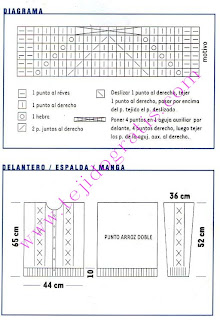 Saco con torzadas caladas